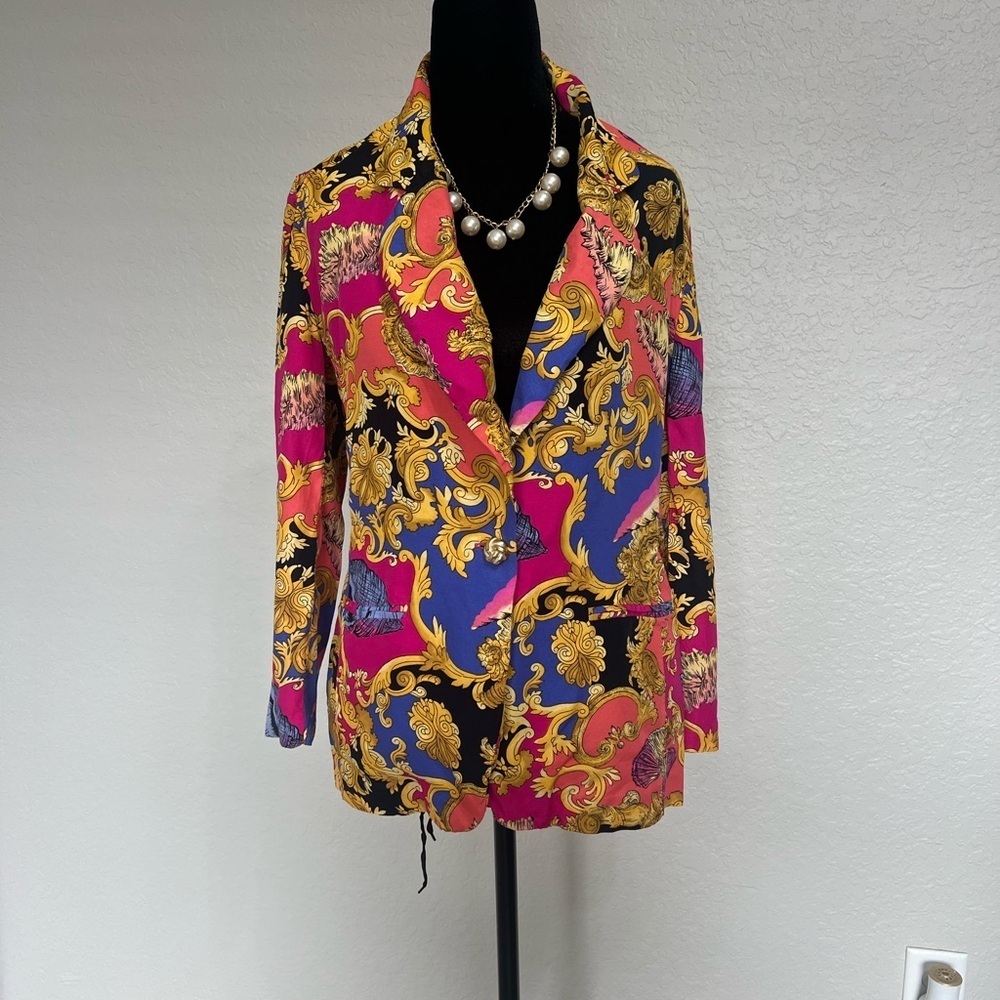 Norton McNaughton Pink and Yellow Blazer Lightweight Floral Jacket
Caja 7